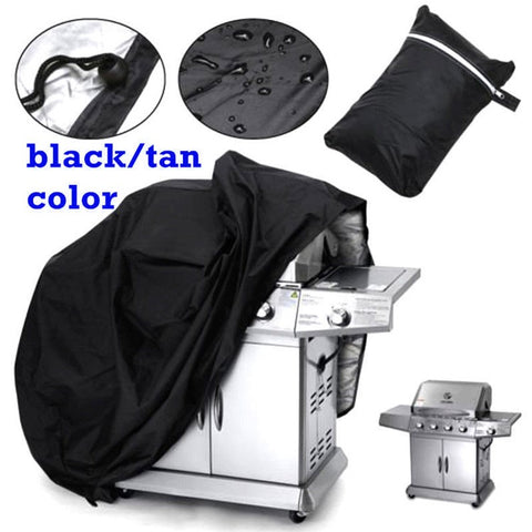 Outdoors BBQ Gas Grill Cover Waterproof 420D Polyester Stove Cover with Adjustable Hem Drawstring