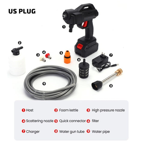 24VF Cordless High-Pressure Car Washer Cleaner Sprayer Water Gun