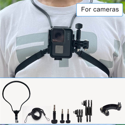 TUYU Smart Mobile Phone Stand Hanging on Neck Phone Mount Camera Holder for Gopro Sports Camera