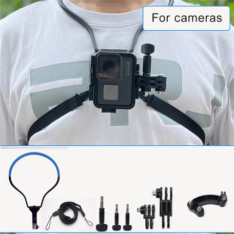 TUYU Smart Mobile Phone Stand Hanging on Neck Phone Mount Camera Holder for Gopro Sports Camera