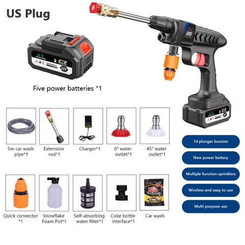 DONGCHEN 300W Cleaner Set Cordless Car Washing Machine Lithium Battery Washer Foam Generator for Outdoor Window Cleaning
