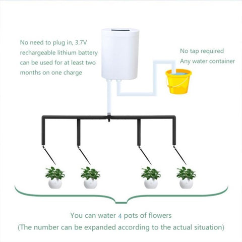 Automatic Garden Watering Pump Plant Flower Moisture Control Drip Sprinkler with Timer System