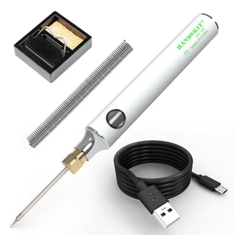 HANDSKIT U5V 8W Soldering Iron Mini Outdoor Portable USB Adjustable Temperature Welding Repair Tool Pen