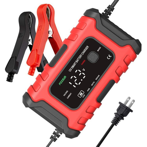 Car Battery Charger 12V 6A Smart Battery Trickle Charger Automatic Pulse Repair Maintainer Desulfator