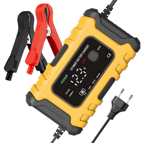 Car Battery Charger 12V 6A Smart Battery Trickle Charger Automatic Pulse Repair Maintainer Desulfator