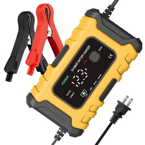 Car Battery Charger 12V 6A Smart Battery Trickle Charger Automatic Pulse Repair Maintainer Desulfator