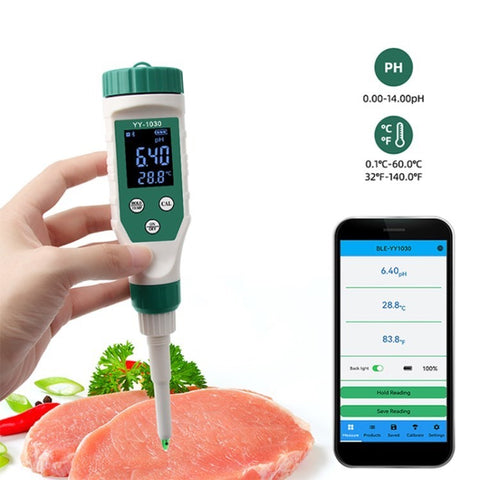 Smart Digital Smart Bluetooth-compatible PH Meter PH Tester High Accuracy PH Meter Kit with Backlit LCD Display