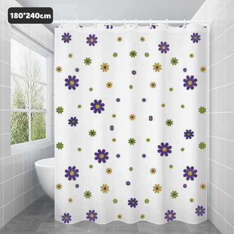 PEVA Shower Curtain Waterproof Pattern Printed Shower LinerBath Curtain for Bathroom Bathtub