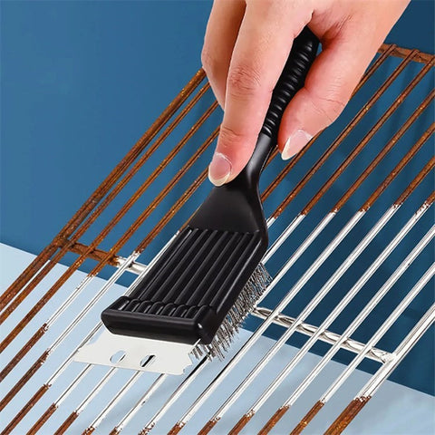BBQ Grill Brass Wire Brush Stainless Steel Cleaning Brush with Comfortable Handle for Grill Cooking Grates