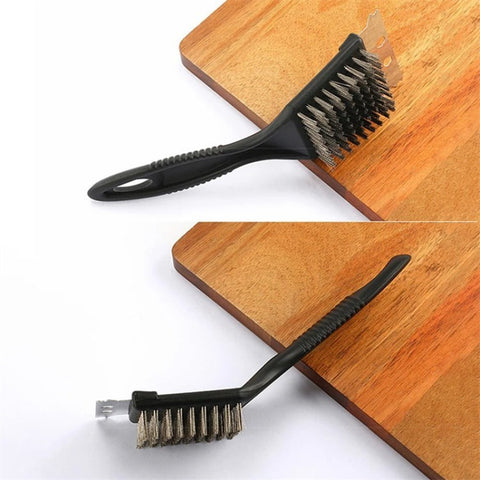 BBQ Grill Brass Wire Brush Stainless Steel Cleaning Brush with Comfortable Handle for Grill Cooking Grates