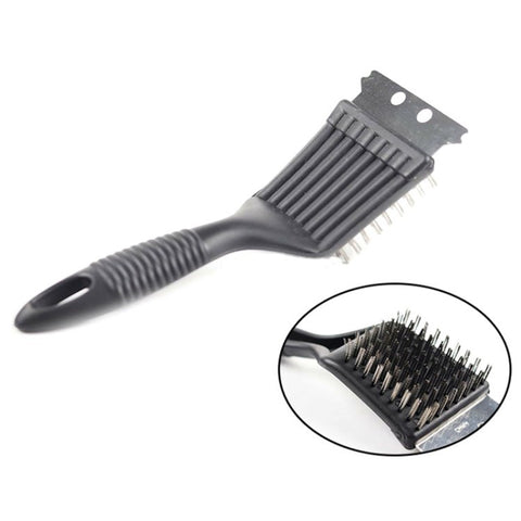 BBQ Grill Brass Wire Brush Stainless Steel Cleaning Brush with Comfortable Handle for Grill Cooking Grates