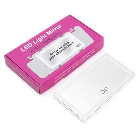 Dimmable Car Sun Visor Vanity Mirror Rechargeable Makeup Mirror with 3 Lighting Color Modes for Vehicle, SUV