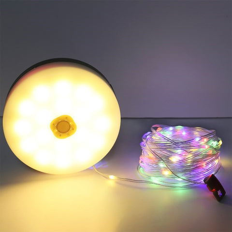 12m 120-LED Solar Light Outdoor Waterproof Ambient Lamp - Multi-Color (12m, 120