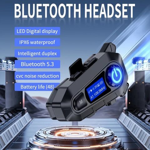 A1 Bluetooth-compatible 5.3 CVC Noise Reduction Motorcycle Helmet Headset FM Radio Music Player