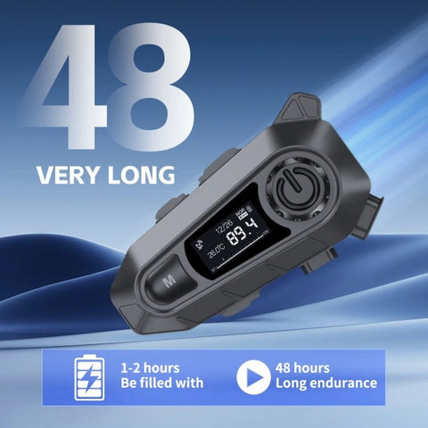 A1 Bluetooth-compatible 5.3 CVC Noise Reduction Motorcycle Helmet Headset FM Radio Music Player