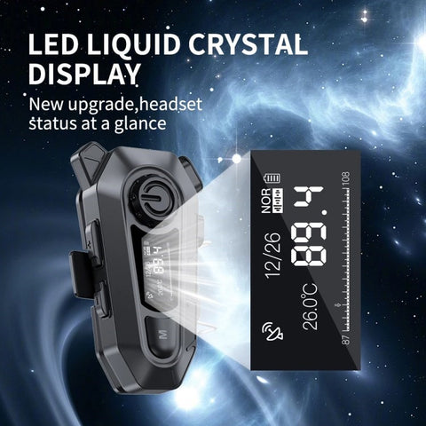 A1 Bluetooth-compatible 5.3 CVC Noise Reduction Motorcycle Helmet Headset FM Radio Music Player