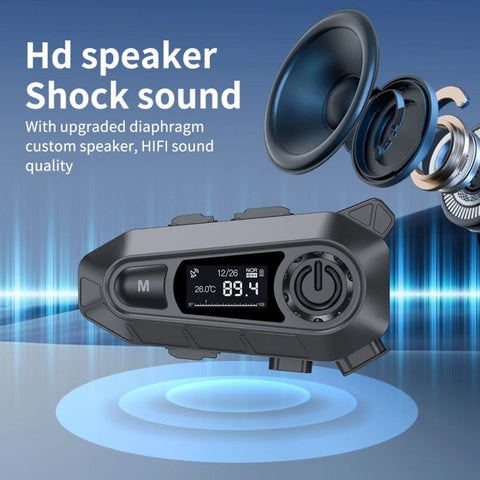 A1 Bluetooth-compatible 5.3 CVC Noise Reduction Motorcycle Helmet Headset FM Radio Music Player