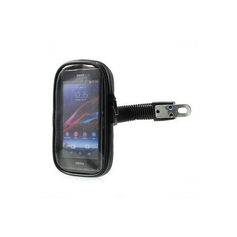 360 Degree Rotation Motorcycle Rearview Mirror Mount w/ Waterproof Phone Case, Size: 16.5 x 9cm