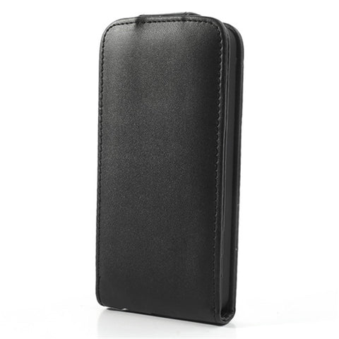 Black Vertical Leather Card Holder Case for iPhone SE 5s 5