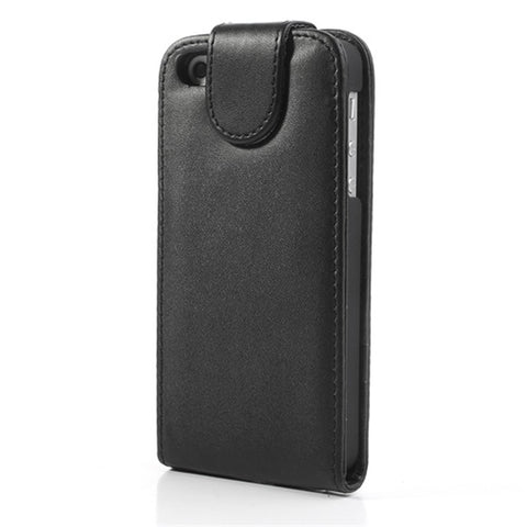 Black Vertical Leather Card Holder Case for iPhone SE 5s 5