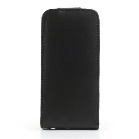 Black Vertical Leather Card Holder Case for iPhone SE 5s 5