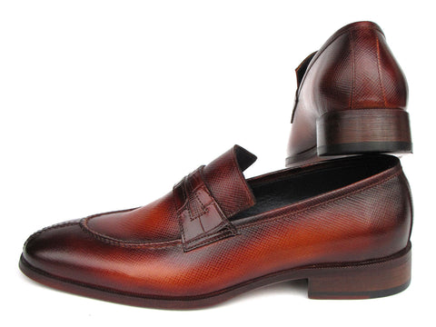 Paul Parkman Men's Split Toe Loafer Shoes Tobacco (ID#694TB25)