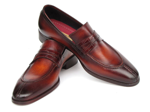 Paul Parkman Men's Split Toe Loafer Shoes Tobacco (ID#694TB25)