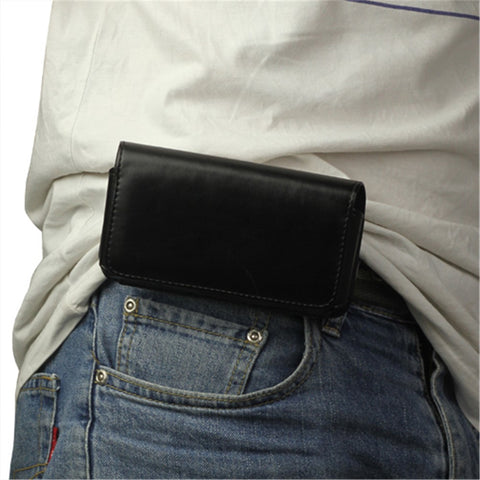 Leather Belt Clip Holster Pouch Case for Samsung Galaxy S 3 III I9300 S4 IV i9500;Black