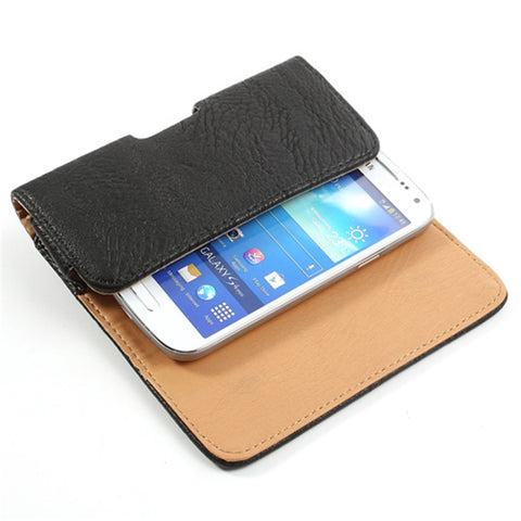 Horizontal Thick Leather Belt Clip Holster Pouch Case for Samsung i9190 Galaxy S4 Mini iPhone 4 / 4S / 5 / 5s / 5c