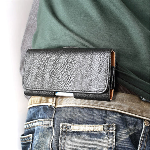 Horizontal Thick Leather Belt Clip Holster Pouch Case for Samsung i9190 Galaxy S4 Mini iPhone 4 / 4S / 5 / 5s / 5c