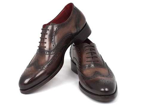 Paul Parkman Wingtip Oxfords Goodyear Welted Brown (ID#027-BRW)