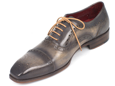 Paul Parkman Men's Captoe Oxfords Gray (ID#024-GRAY)