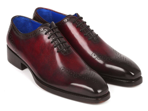 Paul Parkman Goodyear Welted Punched Oxfords Bordeaux (ID#7614-BRD)