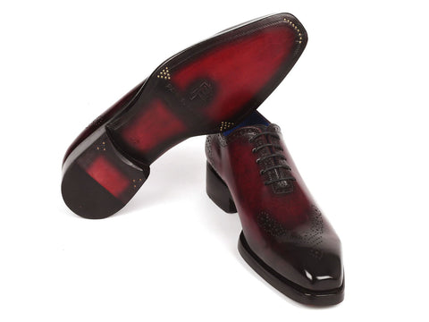 Paul Parkman Goodyear Welted Punched Oxfords Bordeaux (ID#7614-BRD)