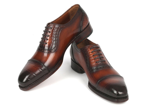 Paul Parkman Goodyear Welted Cap Toe Oxfords Brown (ID#9482-BRW)