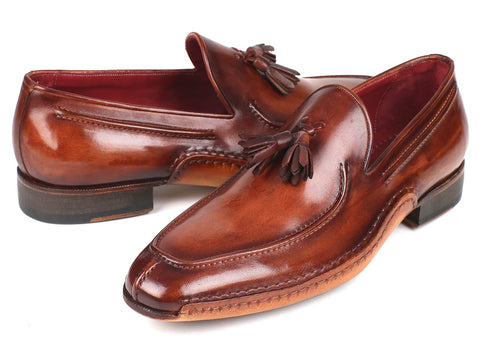 Paul Parkman Hand-Sewn Tassel Loafers Brown (ID#082-BRW)