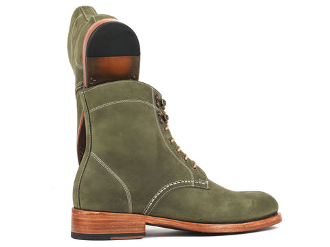 Paul Parkman Men's Boots Green Nubuck (824NGR33)