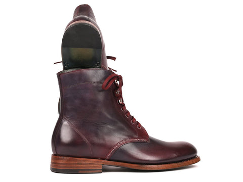 Paul Parkman Men's Leather Boots Bordeaux & Navy (824BRD65)