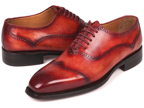 Paul Parkman Men's Goodyear Welted Oxford Shoes Reddish Brown (ID#094-RDH)