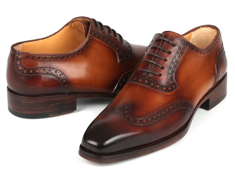 Paul Parkman Goodyear Welted Men's Wingtip Oxfords Brown (ID#6819-BRW)