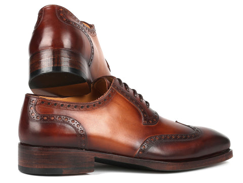 Paul Parkman Goodyear Welted Men's Wingtip Oxfords Brown (ID#6819-BRW)