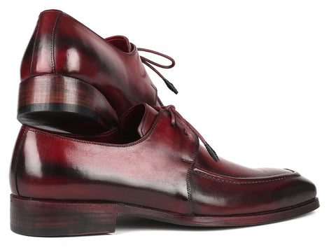 Paul Parkman Bordeaux Leather Apron Derby Shoes For Men (ID#13BRD92)