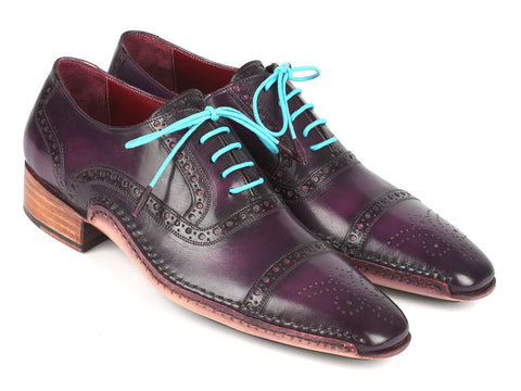 Paul Parkman Handsewn Captoe Oxfords Purple (ID#5032-PRP)