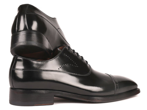 Paul Parkman Goodyear Welted Cap Toe Oxfords Black Polished Leather (ID#056BLK84)