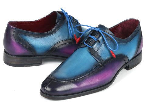 Paul Parkman Ghillie Lacing Blue & Purple Dress Shoes (ID#GU568BLP)