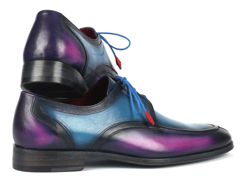 Paul Parkman Ghillie Lacing Blue & Purple Dress Shoes (ID#GU568BLP)