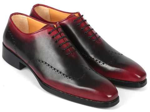 Paul Parkman Goodyear Welted Men's Red & Black Oxford Shoes (ID#081-B51)