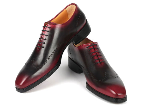 Paul Parkman Goodyear Welted Men's Red & Black Oxford Shoes (ID#081-B51)