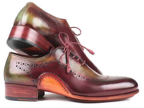 Paul Parkman Opanka Construction Green & Bordeaux Oxfords (ID#726-GRE-BOR)