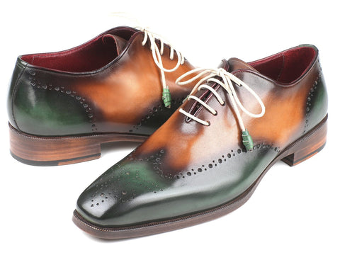 Paul Parkman Green & Camel Wingtip Oxfords (ID#097GV22)